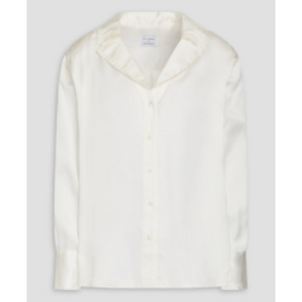 NWT- E.L.V. DENIM X THE OUTNET The Hand-embroidered washed-silk shirt UK 10